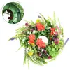 Decoratieve bloemen Wildflower krans nep veer plastic tak simulatie kunstmatige slinger deur hangende bruiloftdecoratie