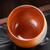 Tasses Saucers en céramique tasse à thé peint à la main