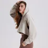 Lu Capeled Jacket Mulheres Capuz Capuz Spring e Autumn curto Run Sports Sports Sleeve Sleeve Jackets AL6621