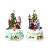 Decoratieve beeldjes Kerstdecoraties Lumineuze muziek Sneeuwscène House Decoratie kindervakantie verjaardag geschenk deurkader