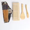 Conjuntos de utensílios de jantar 7 pcs ferramenta fácil de cozinha limpa Maquina de Sushi Bamboo Setticks Serviing Setticks