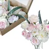 Dekorativa blommor Rose Artificial Flower Box Set Diy Bouquet For Wedding Decoration Party Home Centerpieces Decorations