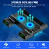 Stands for Ps4/ps4 Slim/ps4 Pro Vertical Stand Cooling Fan Dual Controller Charger Console Charging Dock Station for Playstation 4