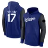 Los Angeles''Dodgers''Baseball Capuz de moletom com capuz com capuz com capuz de suéter de alta qualidade de manga longa 17 ohtani com capuz com capuz preto azul branco