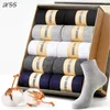 Chaussettes masculines HSS Marque Business Hommes Coton Styton Black Casual Soft Breathable Summer Winter Long plus taille (7-14)