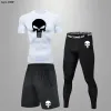 Штаны Rashguard Баскетбол мужской беговой костюм фитнес -комната медленное бег с компрессионным костюмом Мужские брюки мужской набор