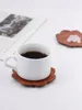 Tea Trays 2PCS Solid Wood Lotus Cup Mat Red Sandalwood Saucer Creative Dip Placemat Ceremony Accessories