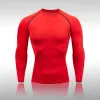 T-shirts Men Compression Running T-shirt Fitness Fitness Temps Sport Long Sport Tshirt Jogging Gym Sportswear Séchon Couleur solide sèche