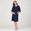 Zwangerschapsjurken Emotiemoeders Zwangerschapsjurken Onzichtbare borstvoeding Mantel Kleed Loose Maternity Cape Soft Stretch Elegante verpleegkundige kleding 240412