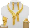 Set di gioielli a colori in oro 24K per donne orecchini da collana di lusso da sposa set di bracciale set di regali di nozze africane indiano 2107207868111