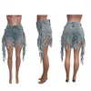 Shorts femininos 5pcs Bulk atacado Tassel Denim Summer Summer Retro angustiado cintura alta jea