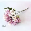 Decoratieve bloemen 34 cm 6heads Artificial Hydrangea Flower Branch Kerst Halloween Wedding Verjaardagsfeestje Huisdecoratie Fake Bouquet