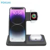 Chargers 3 in 1 15W Wireless Charger Stand Dock For iPhone 14 13 12 11 XS XR X 8 Induction Fast Charger Station for Apple Watch AirPods 3