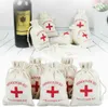 5015 Hangover Kit bags wedding Wedding Favor Holder Bag Red Cross Cotton Linen Gift Bags Recovery Event Party Supplier H22042925459710071