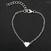 Link Bracelets Charming Heart Bracelets&Bangles For Women Girls Gold Silver Color Metal Statement Jewelry Wholesale Gifts