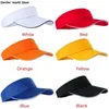 Visors Wide Brim Hats Bucket Adjustable Unisex Men Women Plain Sun Visor Sport Tennis Breathable Cap 240413