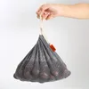 Sacs de rangement réutilisables en mailles de coton à légumes fruits alimentaires de cuisine lavable Sac de grille éco-chaîne Organisateur à trading poche