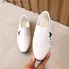 Sneakers Boys leather shoes spring and autumn corner toes formal dress British style black white childrens parties wedding apartments Q240412