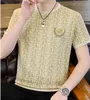camiseta de diseñador camiseta de verano de manga corta moda seda de seda fresca camiseta hombres camiseta camiseta para hombre suelto ropa