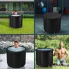 Dia90 cm Atleti vasca da bagno di ghiaccio portatile Atleti/Recupero Premium Tub Cold Punge Uso da esterno Overgezed Dimensioni per adulti Piscina a freddo Piscina