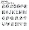 Mais opções Diy Acessório Bad Caps 130pcs 8mm Inglês Alphabet Letras Slide Charms Rhinestone Fit Pet Collar Pullar Keychain8696166