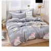 Ensembles de literie lit pour fille ensemble feuilles de dessin animé couvre-couette couverte de couette rose décorations respirantes douces