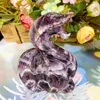 Figurines décoratives Dream Natural Amethyst Snake Animal Statue Crystal Crafts guéris