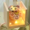 Decorative Flowers Soap Flower Gift Box Basket Women Bath Heart Mother Day Gifts Mom Daughter Birthday Teens Miss