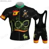 Cycling Jersey Sets 2023 GION Espana Cycling Jersey Set Spain Summer Bicyc Clothing Road Bike Shirts Suit Bicyc Bib Shorts MTB Ropa L48