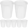 Storage Bottles 20 Sets Takeout Food Bowls Covers Disposable Soup Cups Measuring Seal Go Containers Practical Take-out Pp