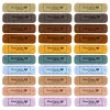 20pcs 10colors étiquettes étiquettes en cuir fait à la main pour vêtements à base de chapeaux de bricolage d'amour