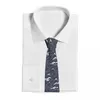 Bowił Ties Blue Wave Wzór Japońskie swobodne krawat na szyję unisex zużycie wąskie wąskie szczupły krawat