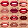 12 pcs doppelt beendete matte Lippenstift Langlebige Wate -Proof -Lippenstift Großhandel sexy rote Lippen Liner Bleistift Makeup Cosmetics 240412