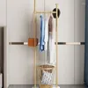 Płyty dekoracyjne do przechowywania podłogowego Stojak na sypialnię Płaszcz Proste pionowe wiszące ubrania Nowoczesne minimalistyczne