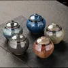 Storage Bottles Chinese Vintage Ceramic Tea Box Portable Candy Jar With Lid Household Dried Fruit Coffee Bean Medicinal Herbs Sealed