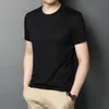 Top Grade 100 % Cotton Men t Shirt Brand Tops Summer Basic Solid Color Plain Short Sleeve Casual Fashion Mens Clothes 240408