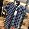 Heren Polos Men Summer Casual T Shirts Designer Mens S Letter Print Fashion Borduurde print Zomer Ademende katoenen hoogwaardige shirt C240412