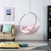 Nordique extérieur swing home séjour transparent chaise bulle suspendue chaise d'espace de balle en verre coule à l'intérieur de chaise suspendue