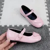 barn namn varumärke skor flickor prinsessor skor söta mode barn skor solid färg enkla barn läder skor casual skor barn promenad skor