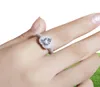 Eeuwige echte solide 100 925 Sterling Silver Betrokkenheid Wedding Ringen voor vrouwen Love Heart 187ct Simulated Diamond Ring Jewelry SI2719197