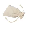 Present Wrap 10st/Lot Cotton Påsar DrawString Puches Cosmetic Ornament Smycken Finish Pag Wedding Candy Wrappling Återanvändbar 10x15cm