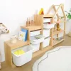 Montessori Wooden Shelf Storage Box for Toy Toddler Living Room Cabinets Children Furniture Bedroom Bookcase Estanteria Madera