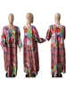 Afrikanska klänningar för kvinnor Vetement femme dashiki abaya tryck maxi klänning afrika kläder dashiki ankara klänningar 240407