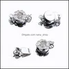Configurações de jóias Botão de colar de pérolas diy S925 Sier Sier Sier Bracelete 6 Estilos Acessórios de material feitos à mão Droga Drop Dhgarden Dhcoa
