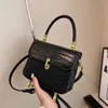 Populaire kleine tas voor vrouwen handtas nieuw high-end krokodil patroon enkele schouder crossbody tas, niche-ontwerp, draagbare kleine vierkante tas