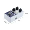 Câbles Ammoon Guitar Effet Pedal Pockverb Reverb Delay Delater Guitar Pedal avec Tap Tempo Function True Bypass pour les accessoires de guitare