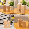 Kerzenhalter 2024 Ankunft kleiner Holz Candlestick Container Desktop Dekor Halter für Home Coffee Shop El