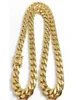 Grzywny 18 -karatowy złoty łańcuch biżuterii ze stali nierdzewnej Wysoka polerowana miami Cuban Link Naszyjnik punkowy 15 mm Krawężnik podwójny bezpieczeństwo 2504891