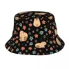 Bérets Spring Picnic Headswear Capybara Cartoon Bucket Bucket Back Unisexe Sun Bob Lightweight Pêche Caps Vacances