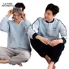 Home Clothing 2024 Cavme Winter Verdickung Full Sleeve Hosen rein Farbe Pyjama Sets Nachtwäsche für Paare in Liebe Frauen Dame